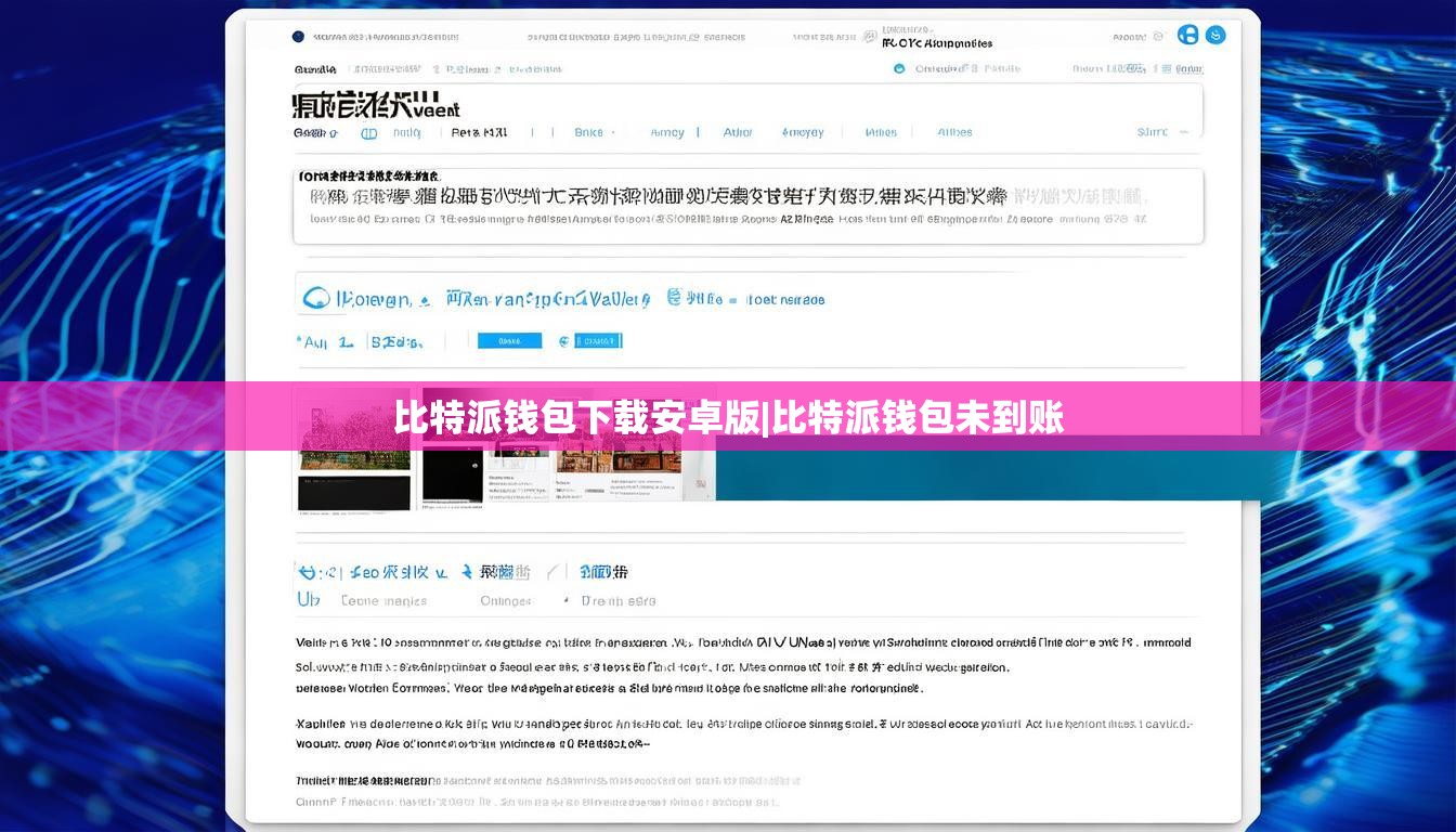 比特派錢包下載安卓版|比特派錢包未到賬  第1張