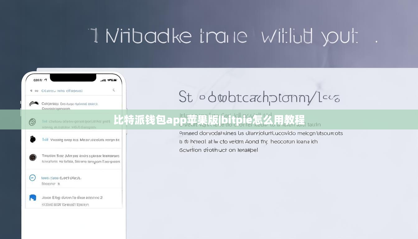 比特派錢包app蘋果版|bitpie怎么用教程  第1張
